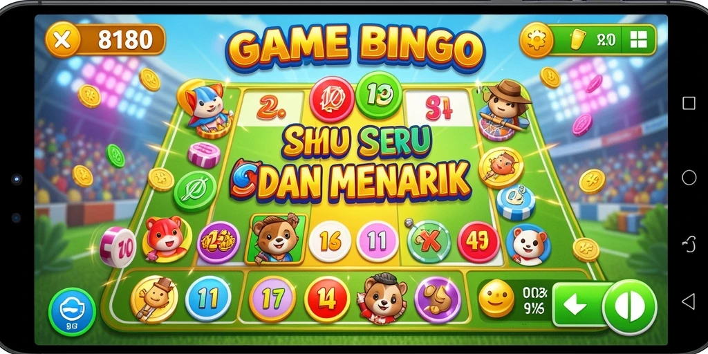 Screenshot gameplay Bingo dari aplikasi 8180 yang seru dan interaktif.