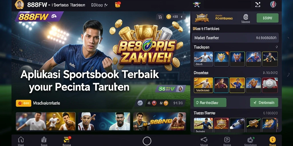 Tampilan gameplay taruhan olahraga di aplikasi 888FW.