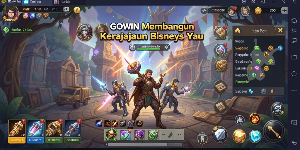 Tampilan gameplay GOWIN yang menarik dan strategis.