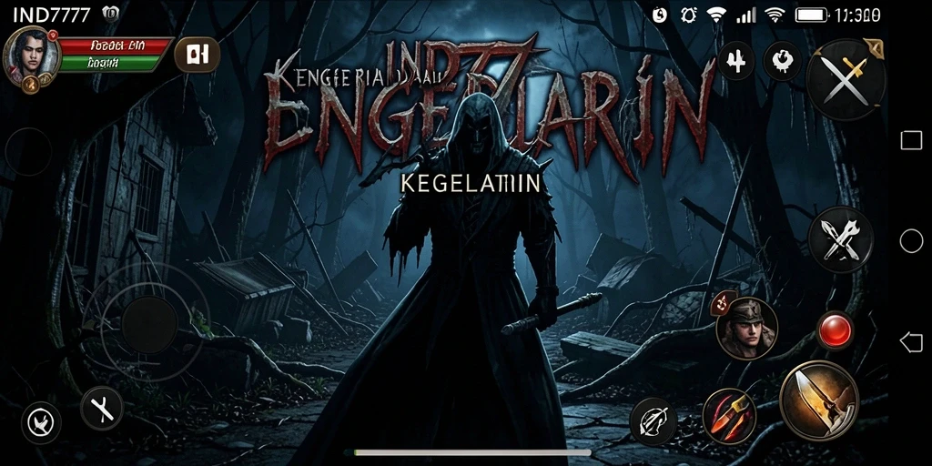 Screenshot menampilkan suasana menyeramkan dari gameplay Horror.