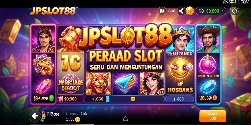 Screenshot utama JPSLOT88 menampilkan gameplay Slot yang seru.
