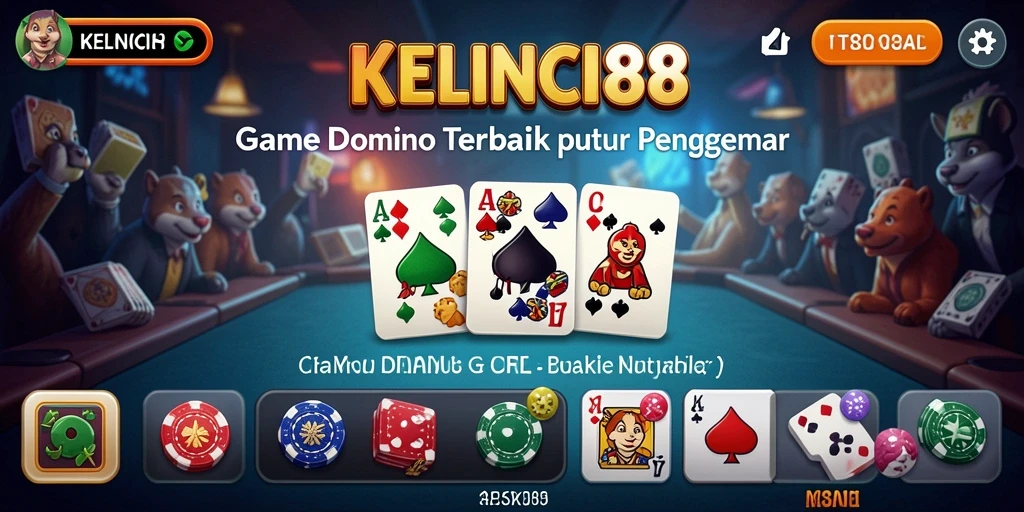 Tampilan utama gameplay seru KELINCI88 saat bermain Domino.