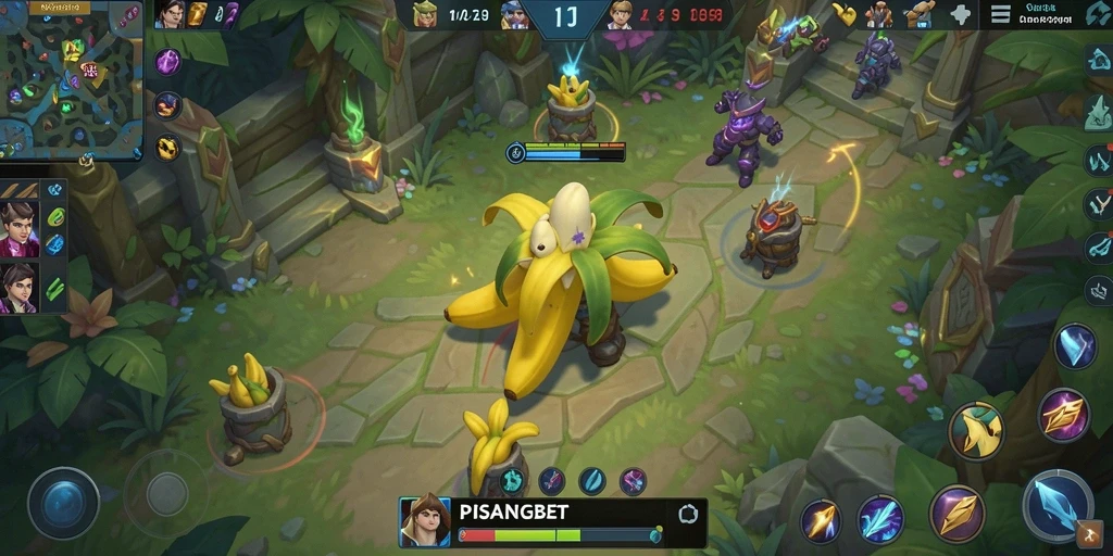 Tampilan aksi seru dalam gameplay PISANGBET MOBA.