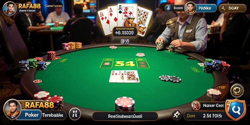 Screenshot RAFA88 menampilkan pengalaman bermain Poker yang seru dan interaktif.
