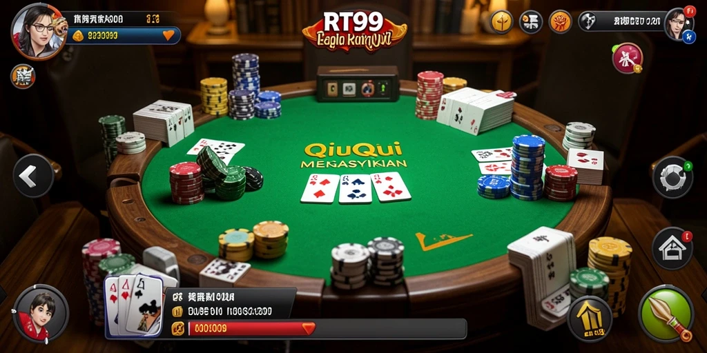 Screenshot gameplay QiuQiu yang menampilkan strategi permainan.